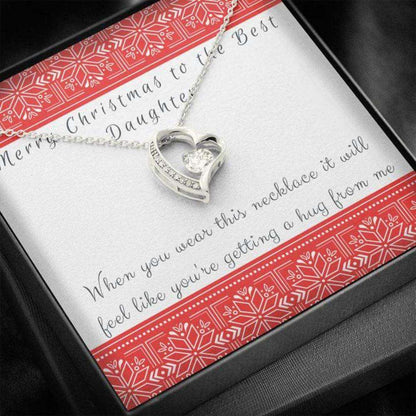 Daughter Necklace “ Gift To Daughter “ To Daughter Hug From Me “ Heart Necklace Dughter's Day Rakva