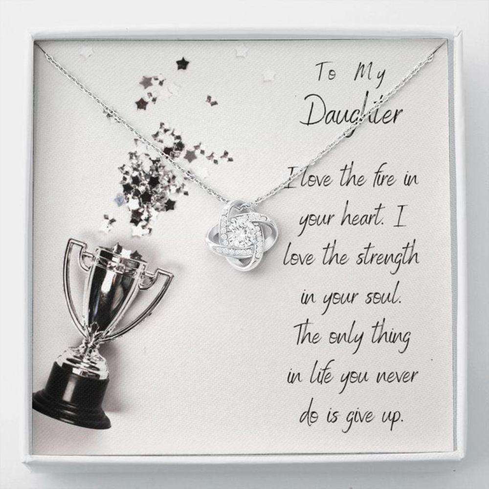 Daughter Necklace “ Gift To Daughter “ To My Athlete Daughter Stronger Together Dughter's Day Rakva