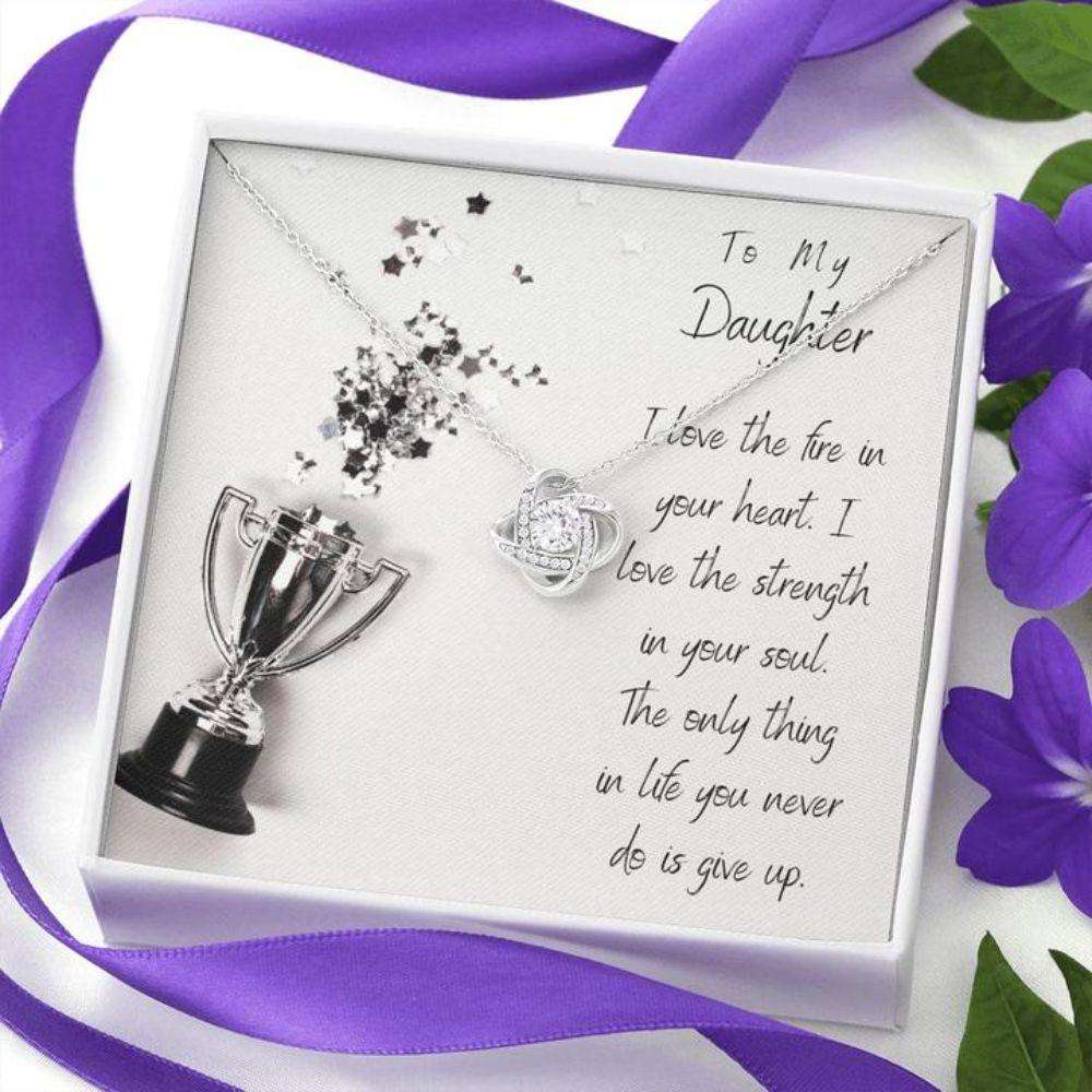 Daughter Necklace “ Gift To Daughter “ To My Athlete Daughter Stronger Together Dughter's Day Rakva