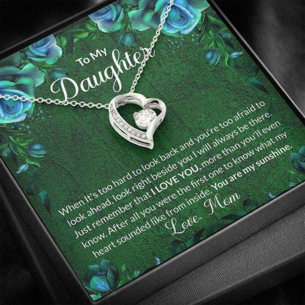 Daughter Necklace “ Gift To Daughter “ To My Daughter Green Heart Necklace Dughter's Day Rakva