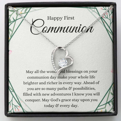 Daughter Necklace, Girl First Communion Gift Necklace, First Holy Communion, 1St Communion Dughter's Day Rakva