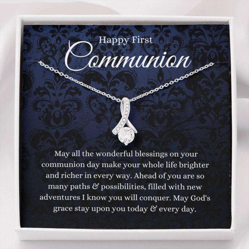 Daughter Necklace, Girl First Communion Gift Necklace, First Holy Communion, 1St Communion Dughter's Day Rakva