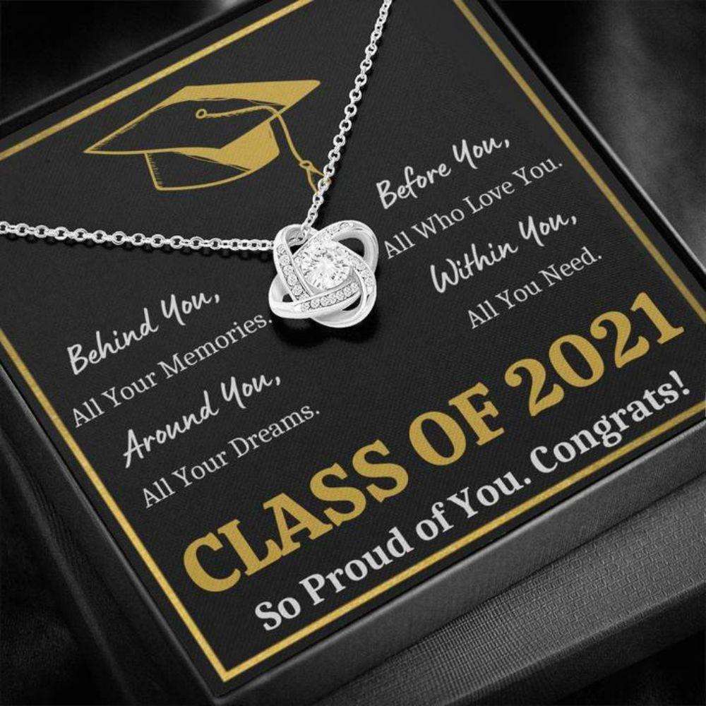 Daughter Necklace, Graduation All You Need Love Knot Necklace Gift Dughter's Day Rakva