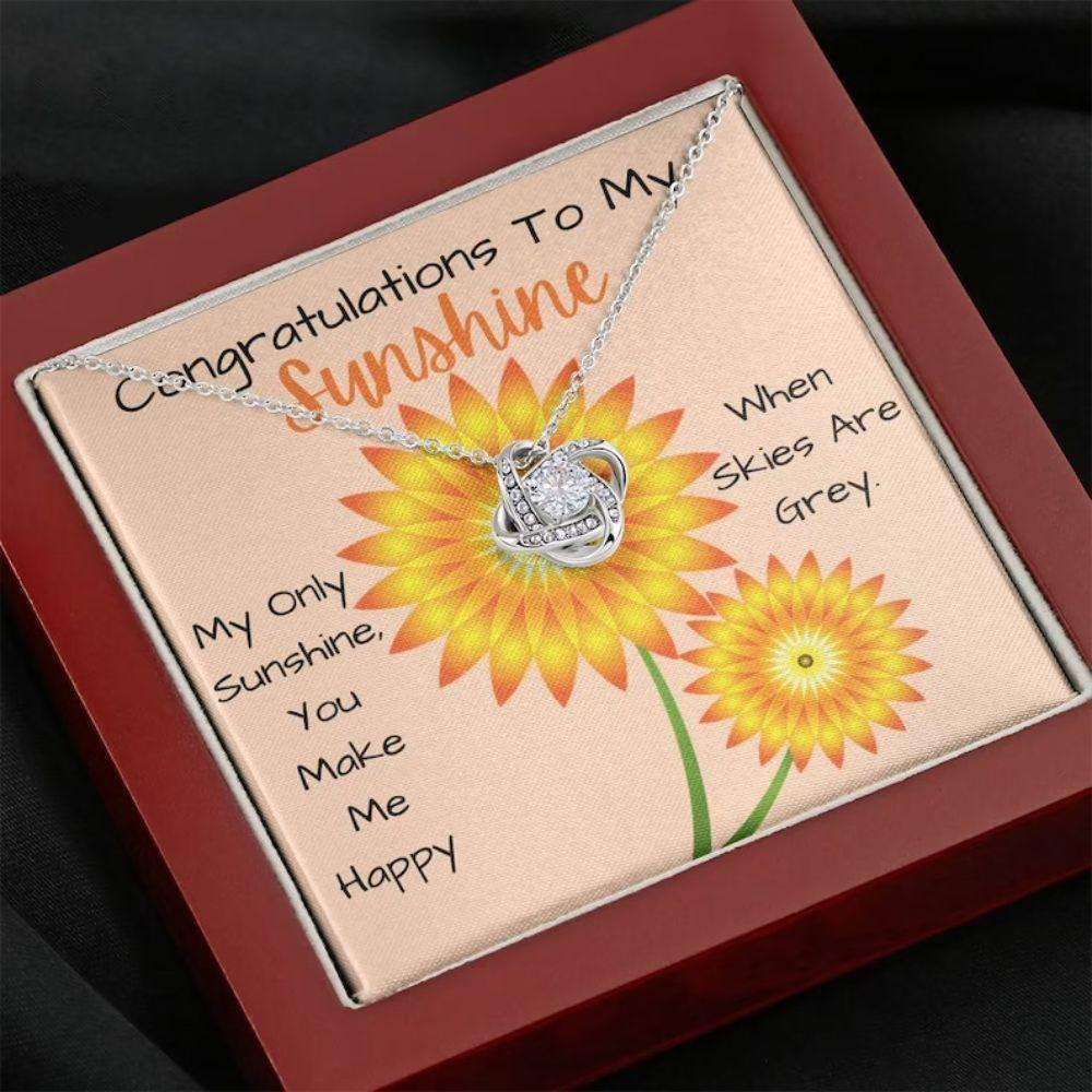 Daughter Necklace, Granddaughter Necklace, Congratulations To My Sunshine Necklace “ Daughter Gift “ Granddaughter Gift Dughter's Day Rakva