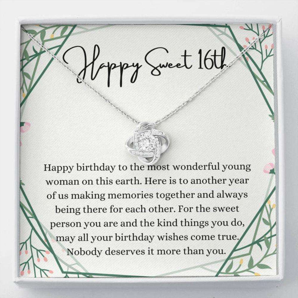 Daughter Necklace, Granddaughter Necklace, Happy Sweet 16Th Birthday Necklace Gift For Her, Gift For 16 Years Old, Sweet Sixteen Dughter's Day Rakva