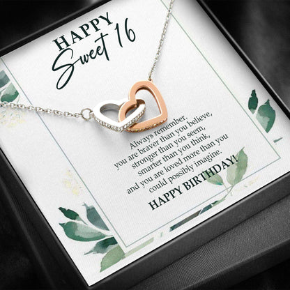 Daughter Necklace, Granddaughter Necklace, Sweet 16 Gift Sixteen Birthday Gifts For Girls Dughter's Day Rakva