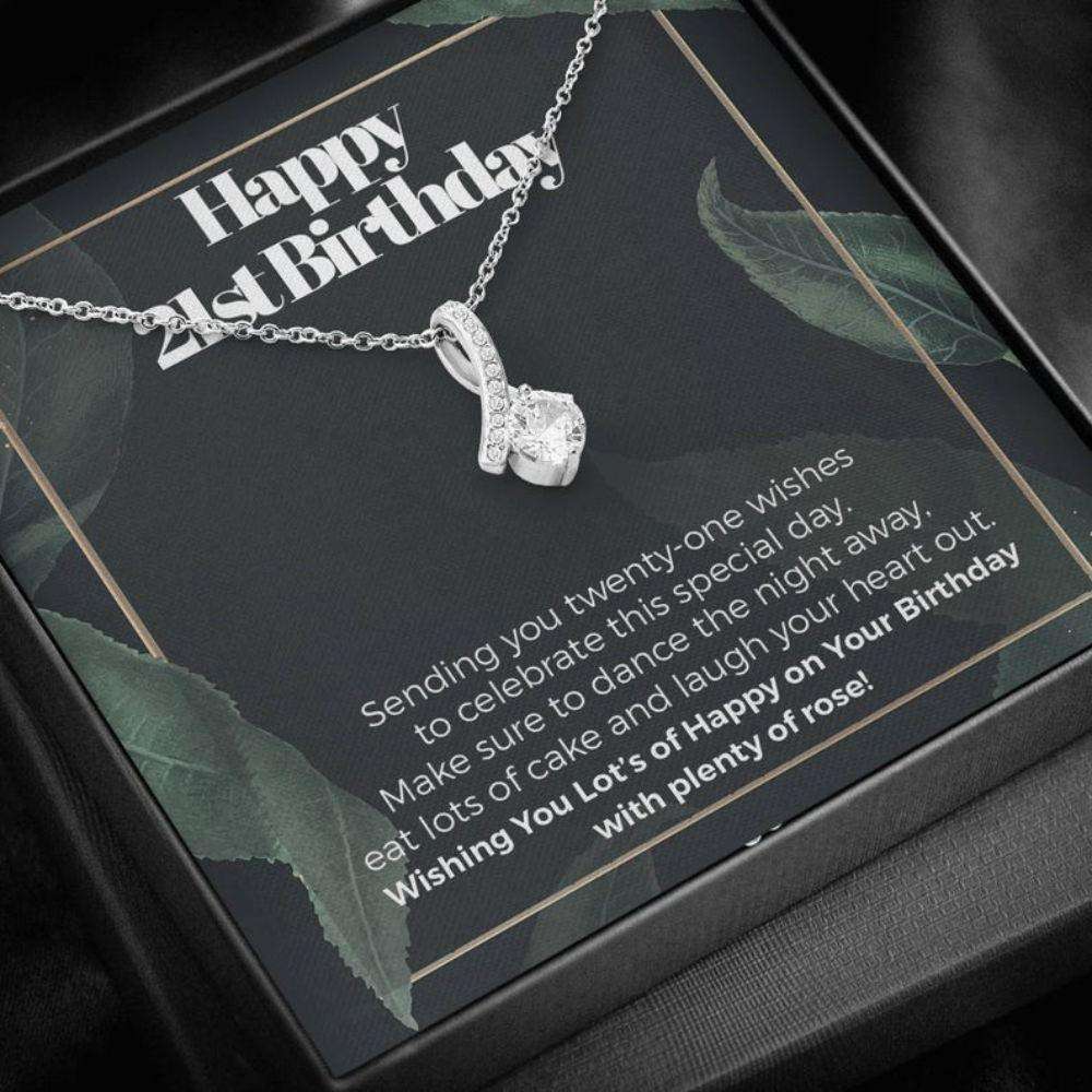 Daughter Necklace, Happy 21St Birthday Necklace “ Gift For Best Friend, Soul Sister, Bff, Bestie, Daughter Dughter's Day Rakva