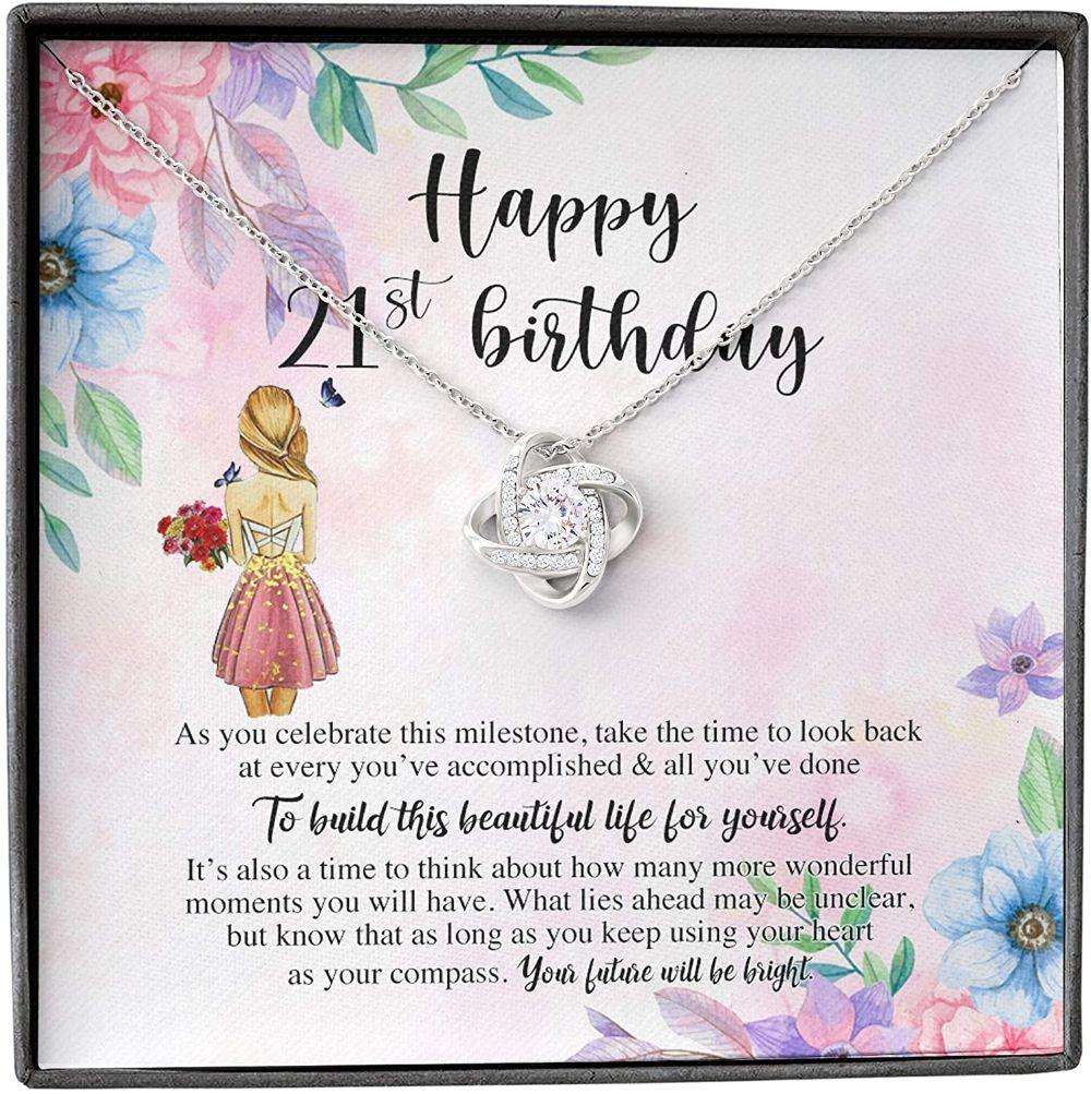 Daughter Necklace, Happy 21St Birthday Necklace, Mom / Dad Gifts Dughter's Day Rakva