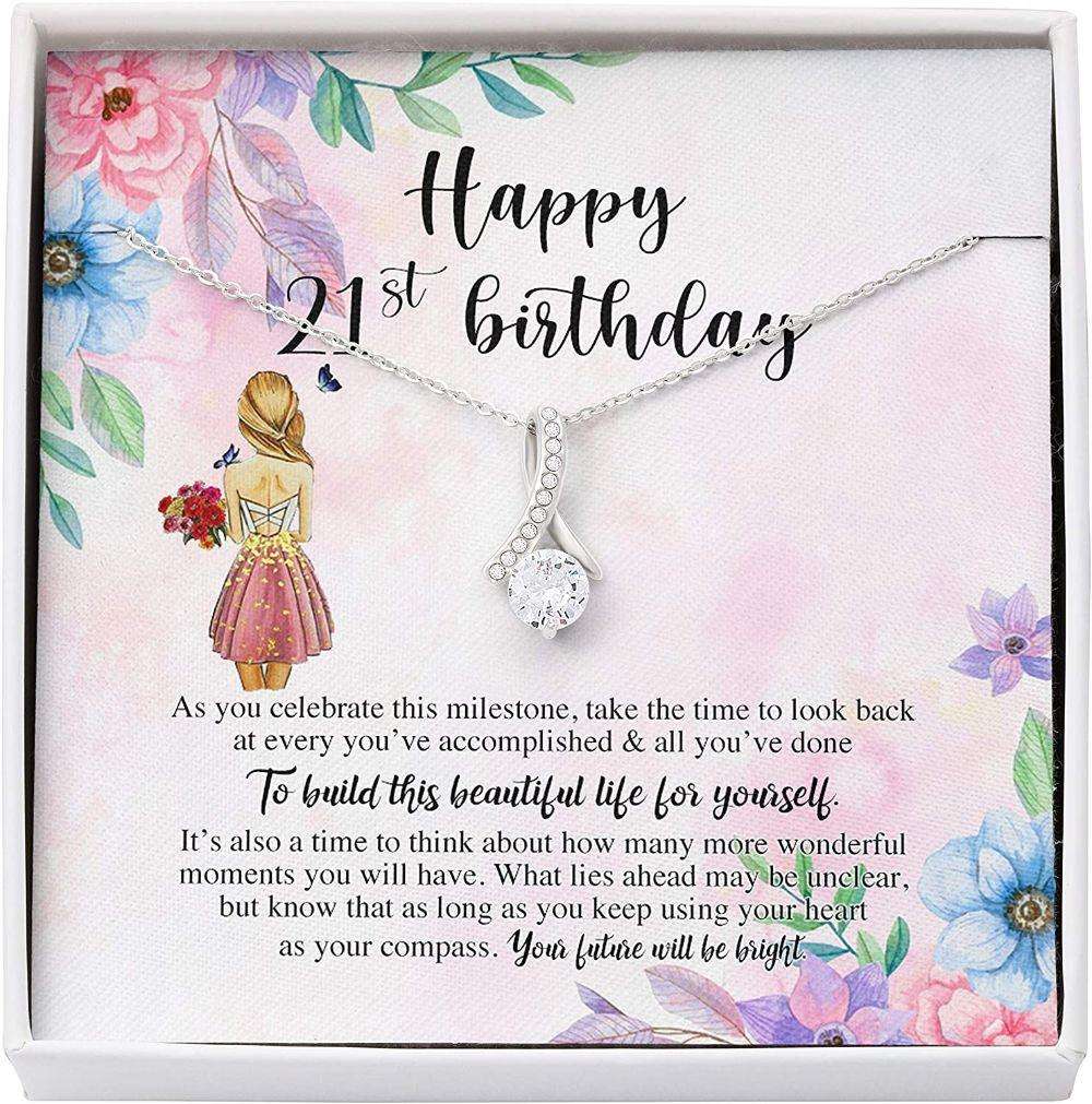 Daughter Necklace, Happy 21St Birthday Necklace, Mom / Dad Gifts Dughter's Day Rakva