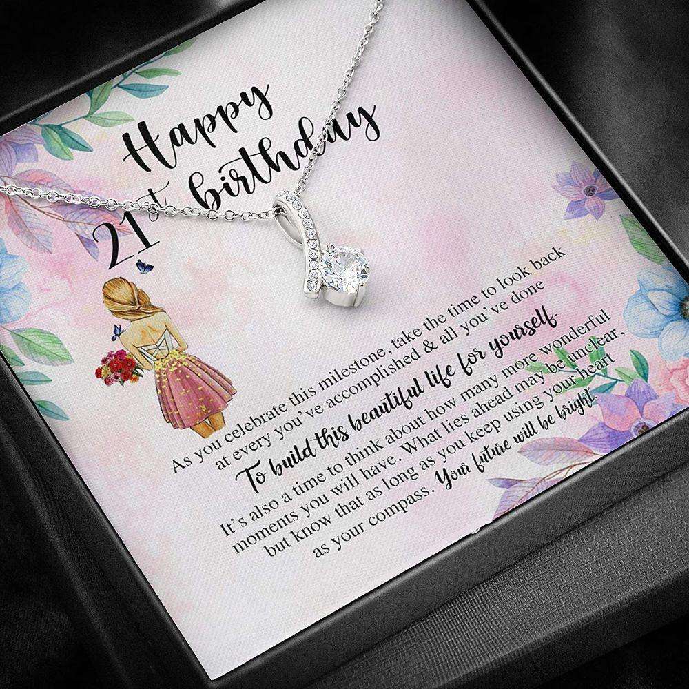 Daughter Necklace, Happy 21St Birthday Necklace, Mom / Dad Gifts Dughter's Day Rakva