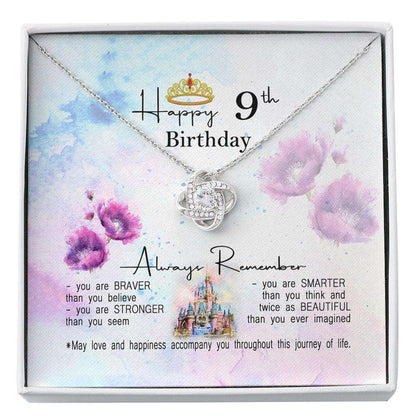 Daughter Necklace, Happy 9Th Birthday Necklace Gift, 9 Year Old Birthday Girl, Necklace For 9 Year Old Girl, Ninth Custom Necklace Dughter's Day Rakva