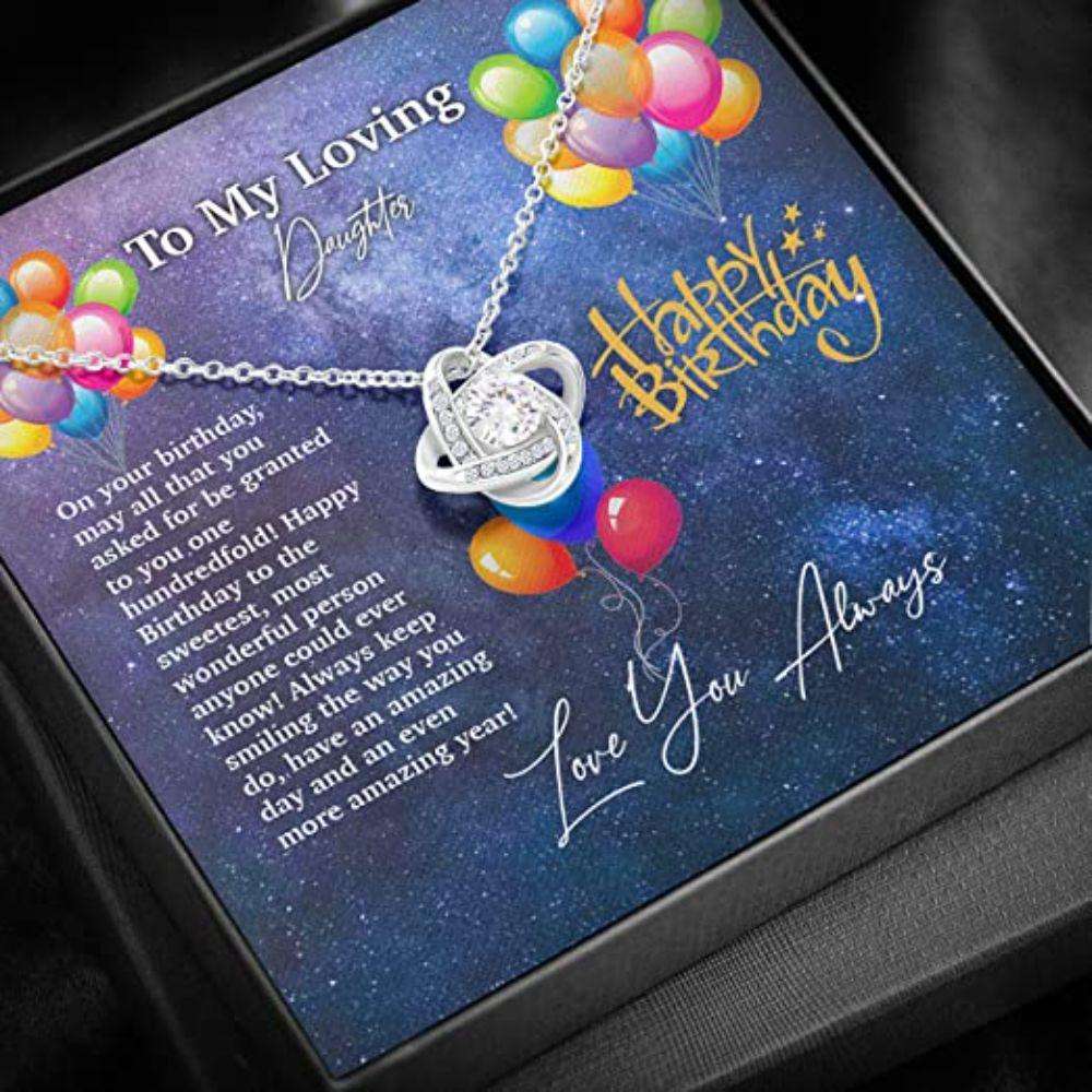 Daughter Necklace, Happy Birthday Daughther Necklace, Love Always Amazing Smile Sweet Wonderful Dughter's Day Rakva