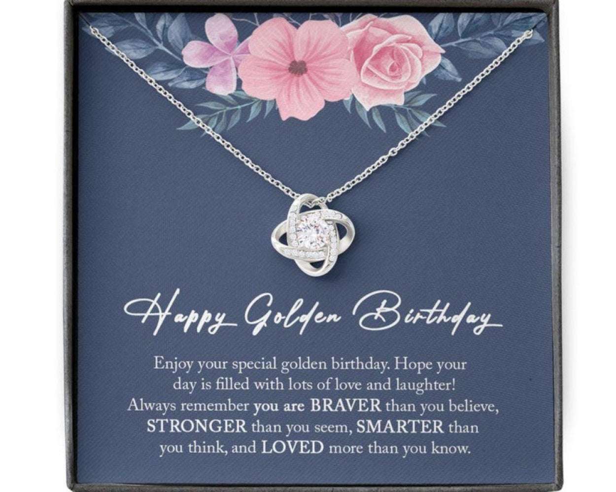 Daughter Necklace, Happy Golden Birthday Necklace Gift, Daughter Grand Birthday Dughter's Day Rakva