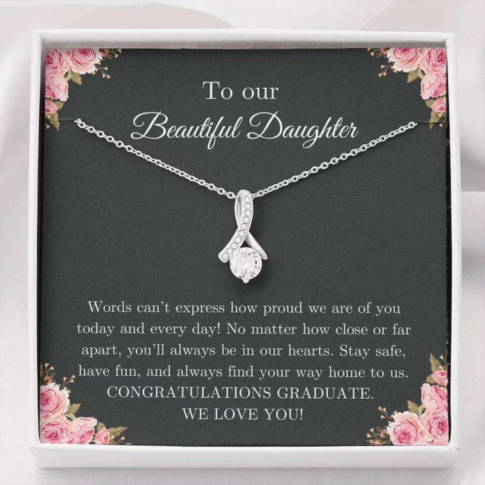 Daughter Necklace, Happy Graduation Necklace Gift For Daughter, Motivational Gift, Daughter Gift Dughter's Day Rakva