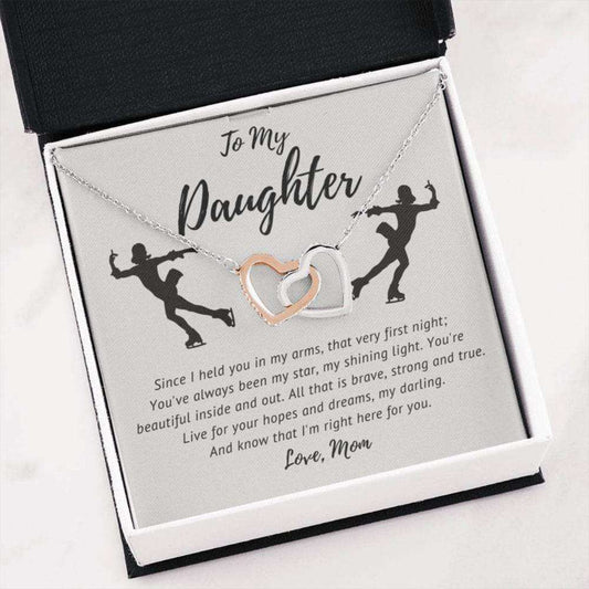 Daughter Necklace, Ice Skating Necklace, Daughter Ice Skater Gift, Daughter Birthday, My Shining Light Dughter's Day Rakva
