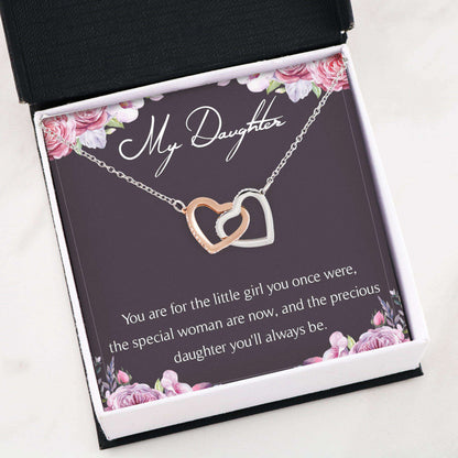 Daughter Necklace, Interlocking Hearts Necklace “ My Daughter Necklace Gifts Dughter's Day Rakva