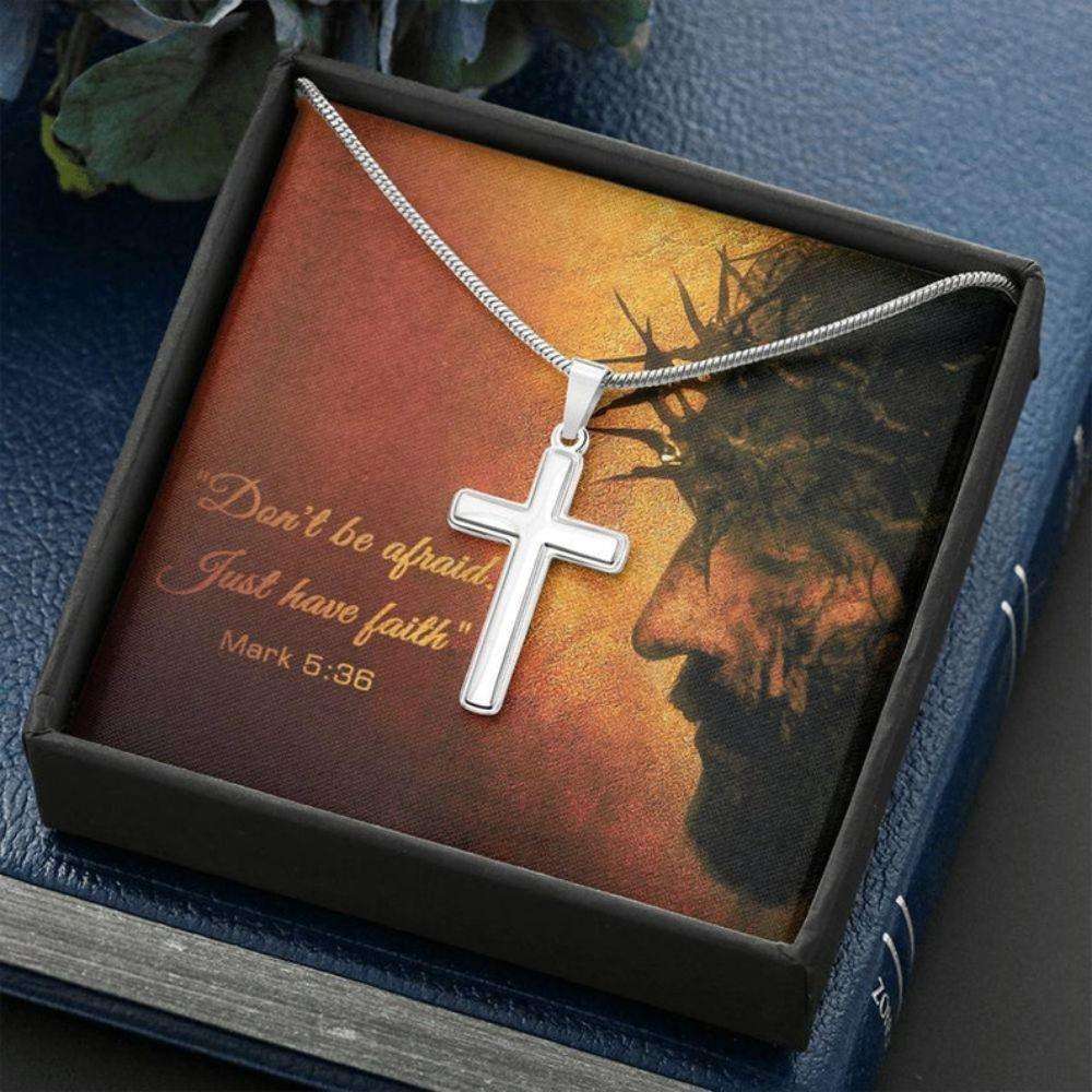 Daughter Necklace, Jesus Christian Don?T Be Afraid Just Have Faith Necklace, Christian Gifts For Women, First Communion Gift Dughter's Day Rakva