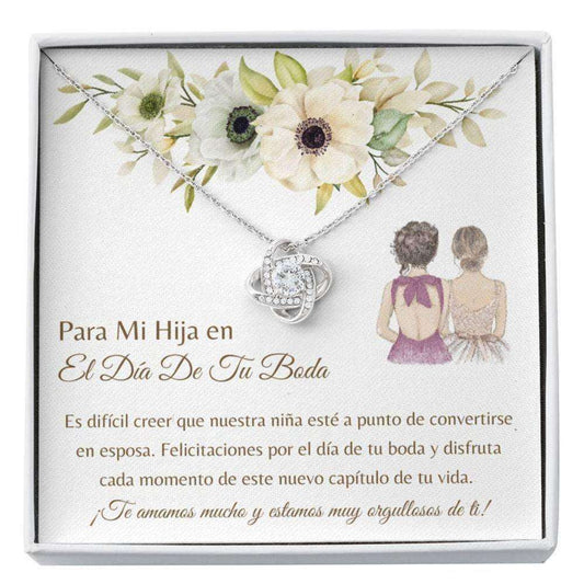 Daughter Necklace, Latina Daughter Bride “ Collar Boda Hija “ Spanish Daughter Bride Necklace “ Carta Hija Boda Dughter's Day Rakva