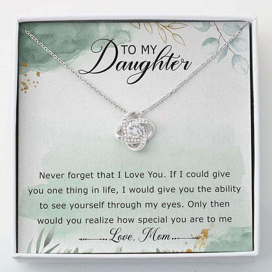 Daughter Necklace, Love Knot Necklace Gifts For Daughter From Mom Dughter's Day Rakva