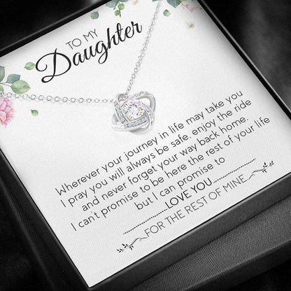 Daughter Necklace, Love Knot Necklace My Daughter Necklace Gifts For Daughter Dughter's Day Rakva