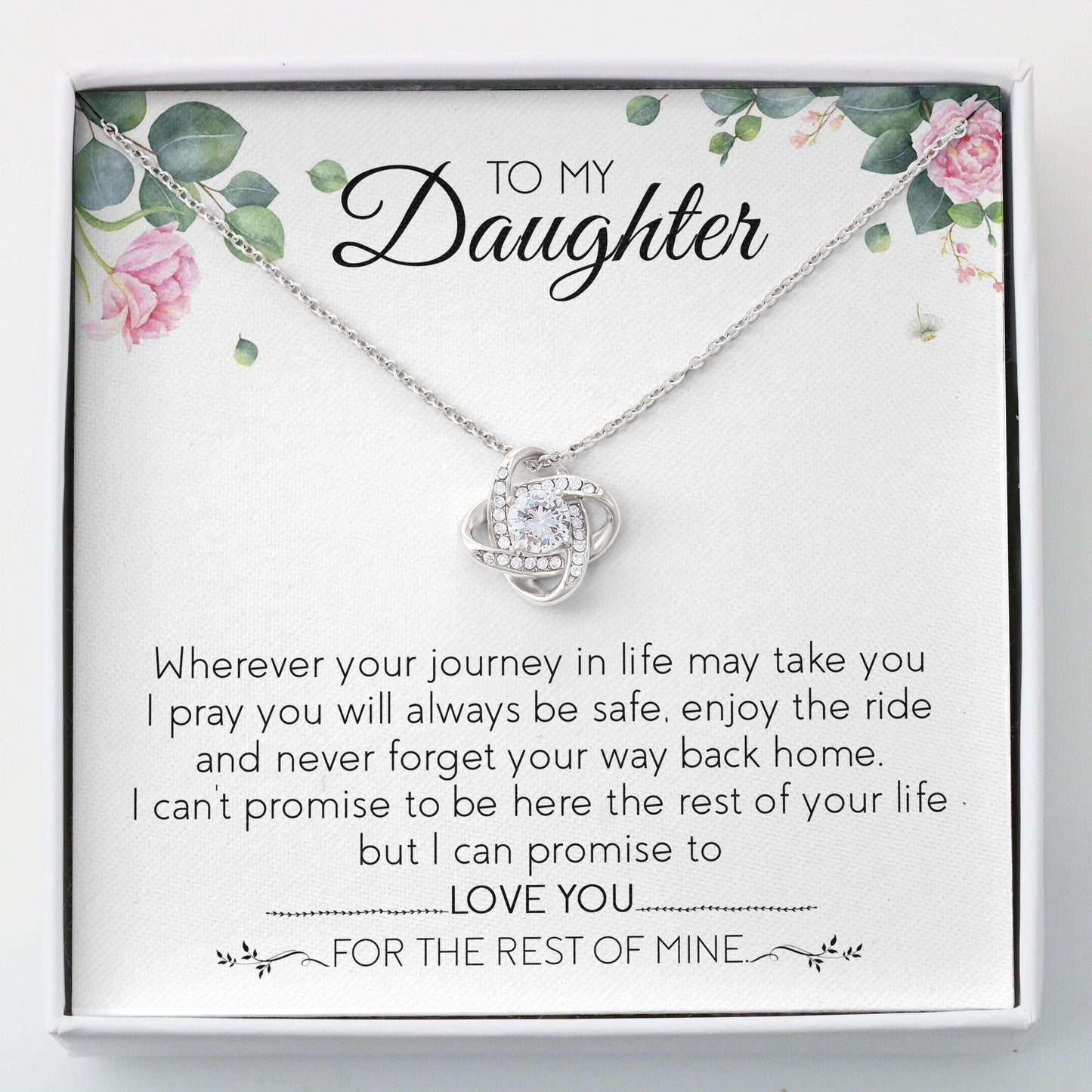 Daughter Necklace, Love Knot Necklace “ My Daughter Necklace Gifts For Daughter V2 Dughter's Day Rakva