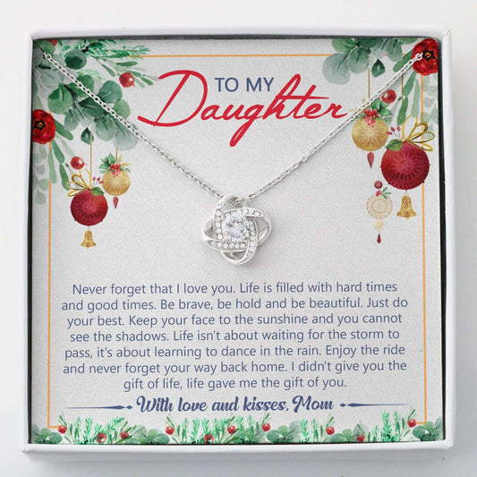 Daughter Necklace, Love Knots Necklace “ To My Daughter Necklace Gifts Dughter's Day Rakva