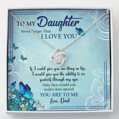 Daughter Necklace, Love Knots Pendant “ To My Daughter Christmas Necklace Gifts V1 Dughter's Day Rakva