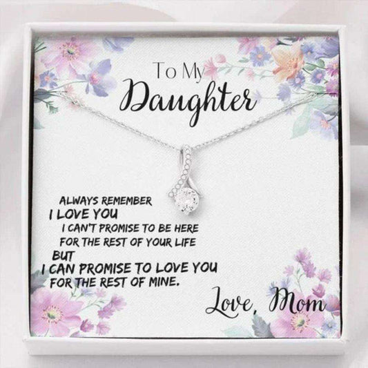 Daughter Necklace, Love You For The Rest Of Mine Mom Gift For Daughter Alluring Beauty Necklace Valentine Gift For My Daughter Dughter's Day Rakva