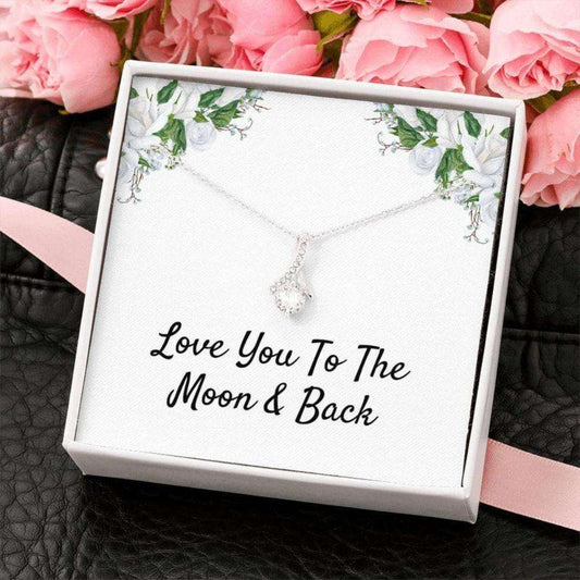 Daughter Necklace, Love You To The Moon And Back Necklace, Gift For Daughter From Dad Mom Dughter's Day Rakva