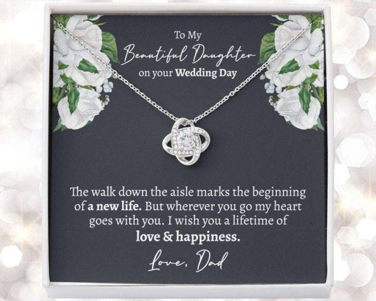 Daughter Necklace, Meaningful Bride Gift From Father, Wedding Gift For Daughter From Father, Gift For The Bride From Her Father Dughter's Day Rakva