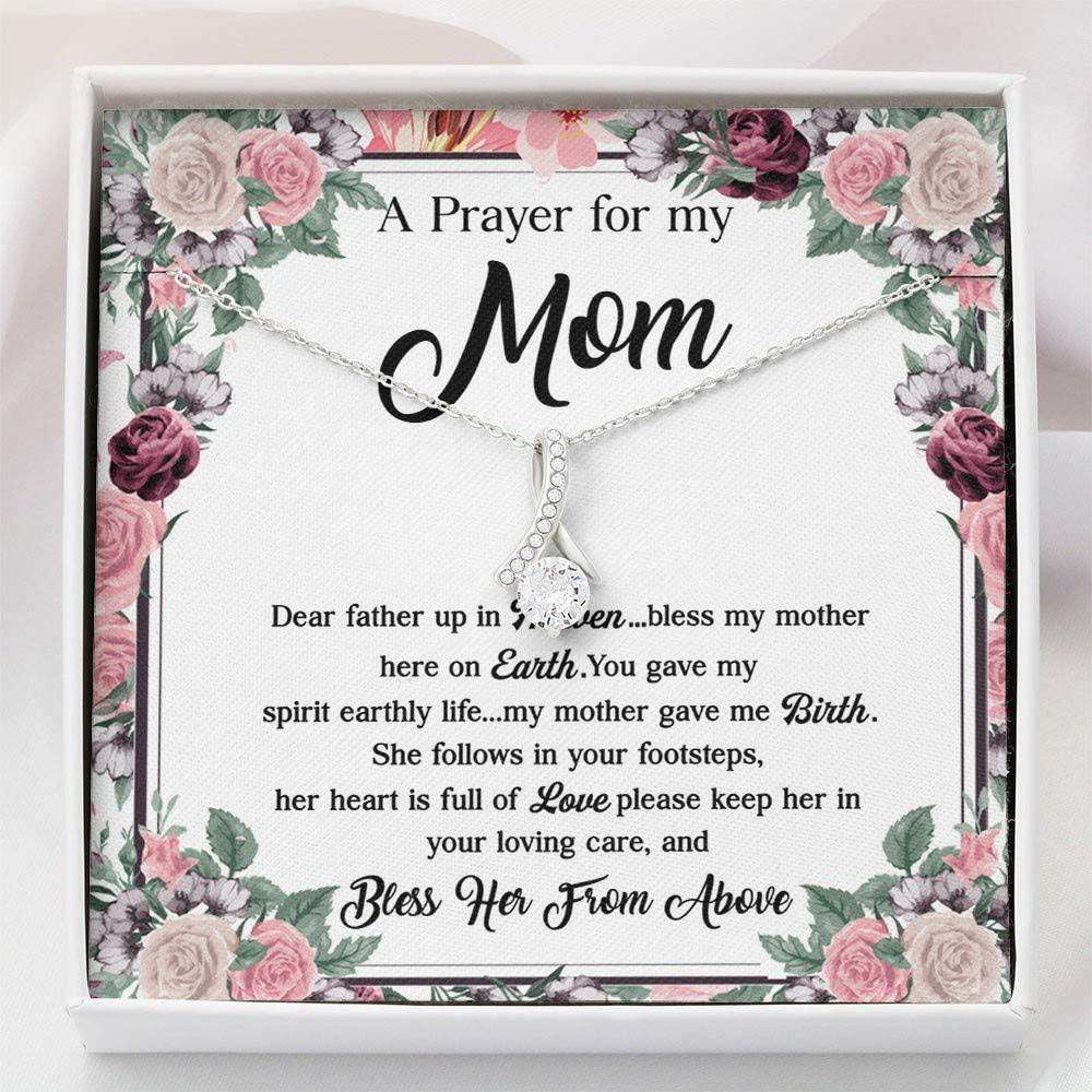 Daughter Necklace, Memorial Mom Necklace “ Pray For Mom Gift Bless My Mother Dughter's Day Rakva