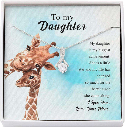 Daughter Necklace, Mom Necklace, Mother Daughter Necklace, Giraffe Little Star Life Change Better Love Dughter's Day Rakva