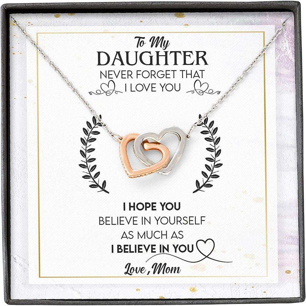 Daughter Necklace, Mom Necklace, Mother Daughter Necklace, Never Forget Love You Believe Yourself Much Dughter's Day Rakva