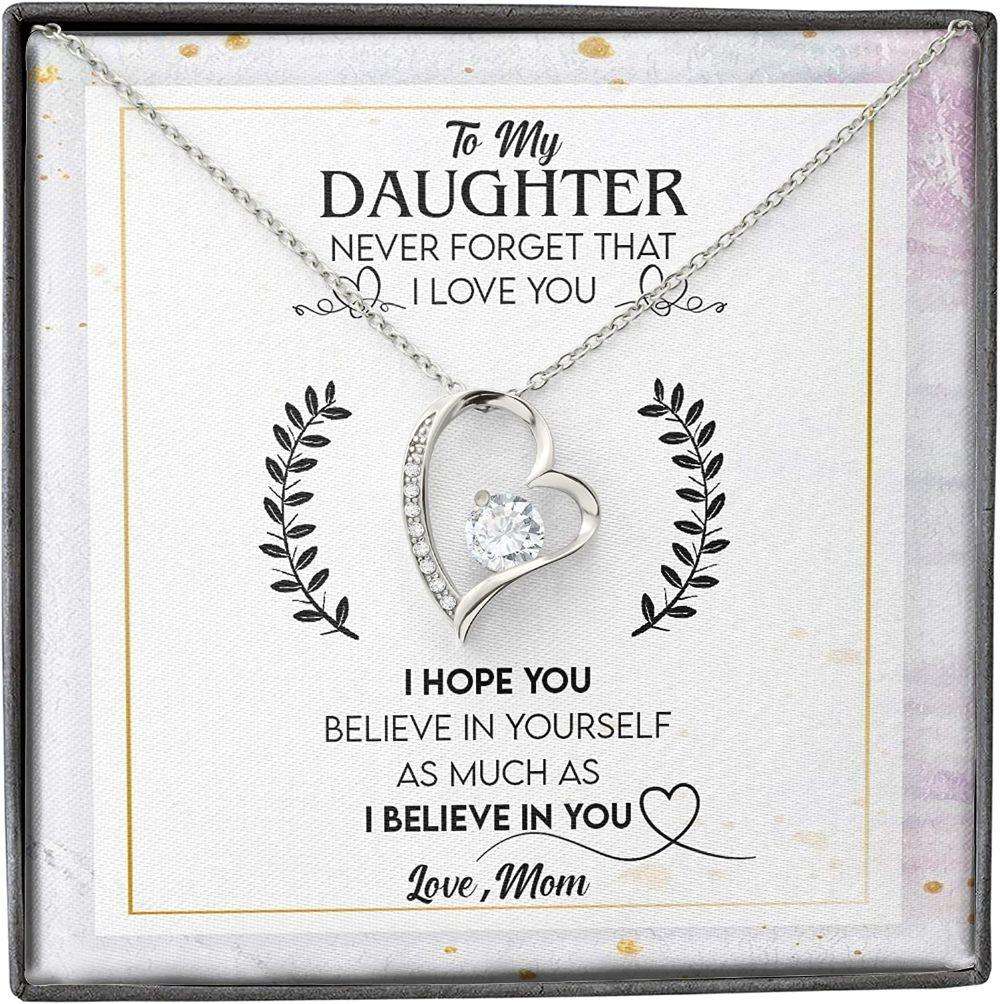 Daughter Necklace, Mom Necklace, Mother Daughter Necklace, Never Forget Love You Believe Yourself Much Dughter's Day Rakva