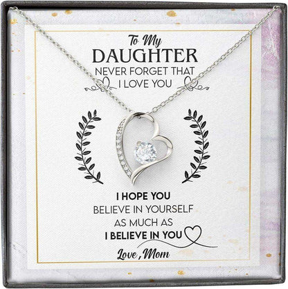 Daughter Necklace, Mom Necklace, Mother Daughter Necklace, Never Forget Love You Believe Yourself Much Dughter's Day Rakva