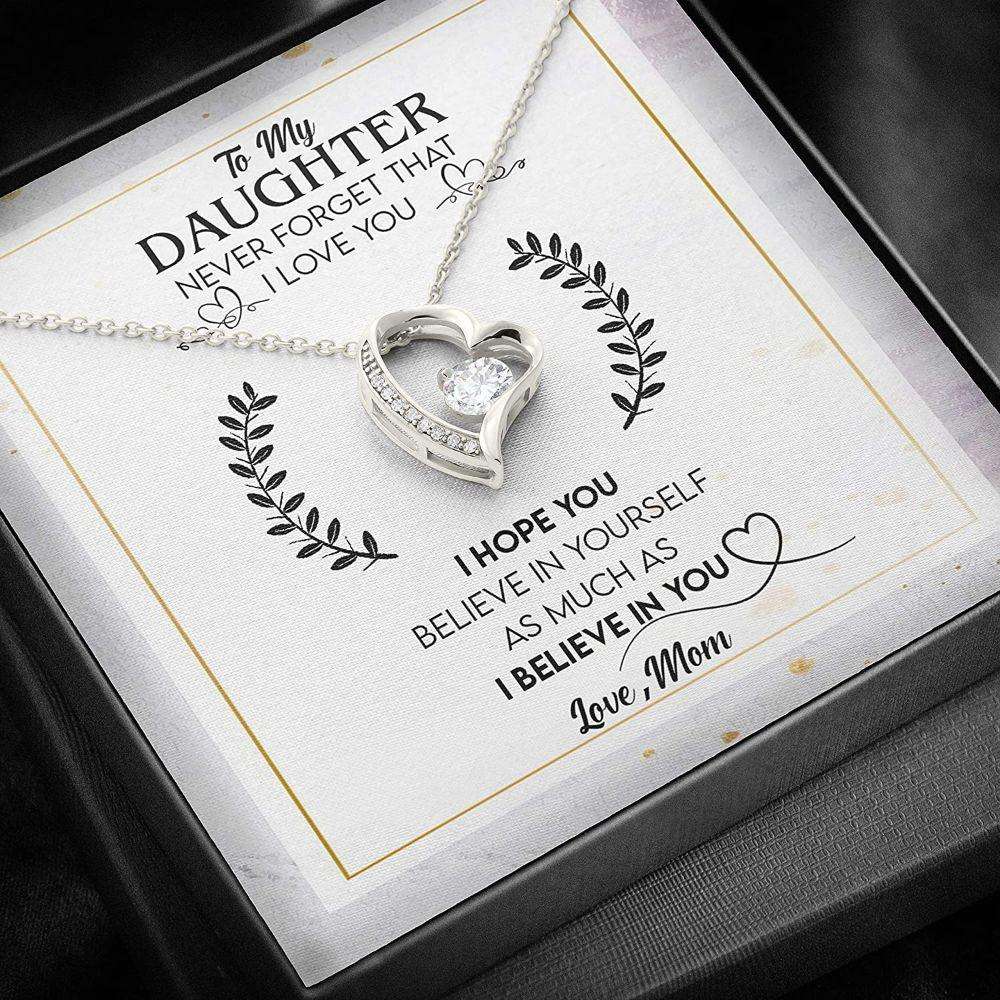 Daughter Necklace, Mom Necklace, Mother Daughter Necklace, Never Forget Love You Believe Yourself Much Dughter's Day Rakva