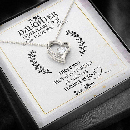 Daughter Necklace, Mom Necklace, Mother Daughter Necklace, Never Forget Love You Believe Yourself Much Dughter's Day Rakva