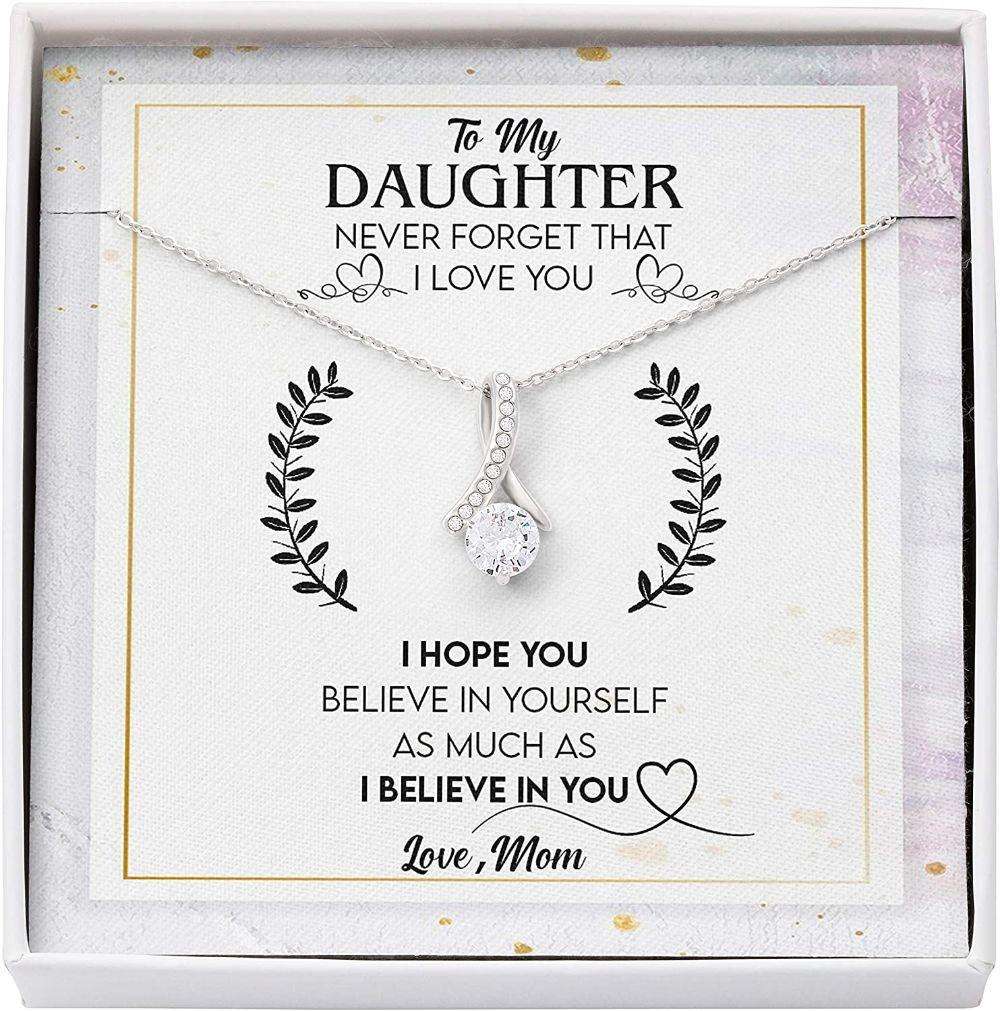 Daughter Necklace, Mom Necklace, Mother Daughter Necklace, Never Forget Love You Believe Yourself Much Dughter's Day Rakva