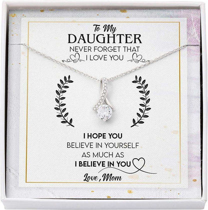 Daughter Necklace, Mom Necklace, Mother Daughter Necklace, Never Forget Love You Believe Yourself Much Dughter's Day Rakva