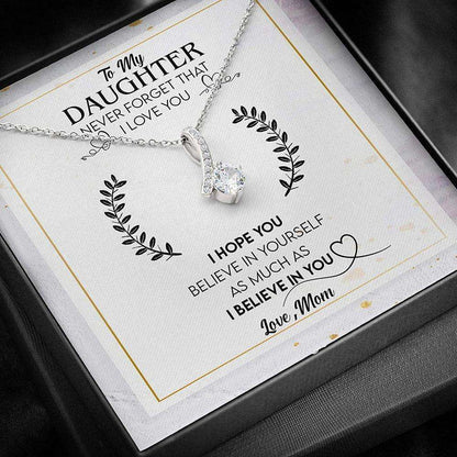 Daughter Necklace, Mom Necklace, Mother Daughter Necklace, Never Forget Love You Believe Yourself Much Dughter's Day Rakva