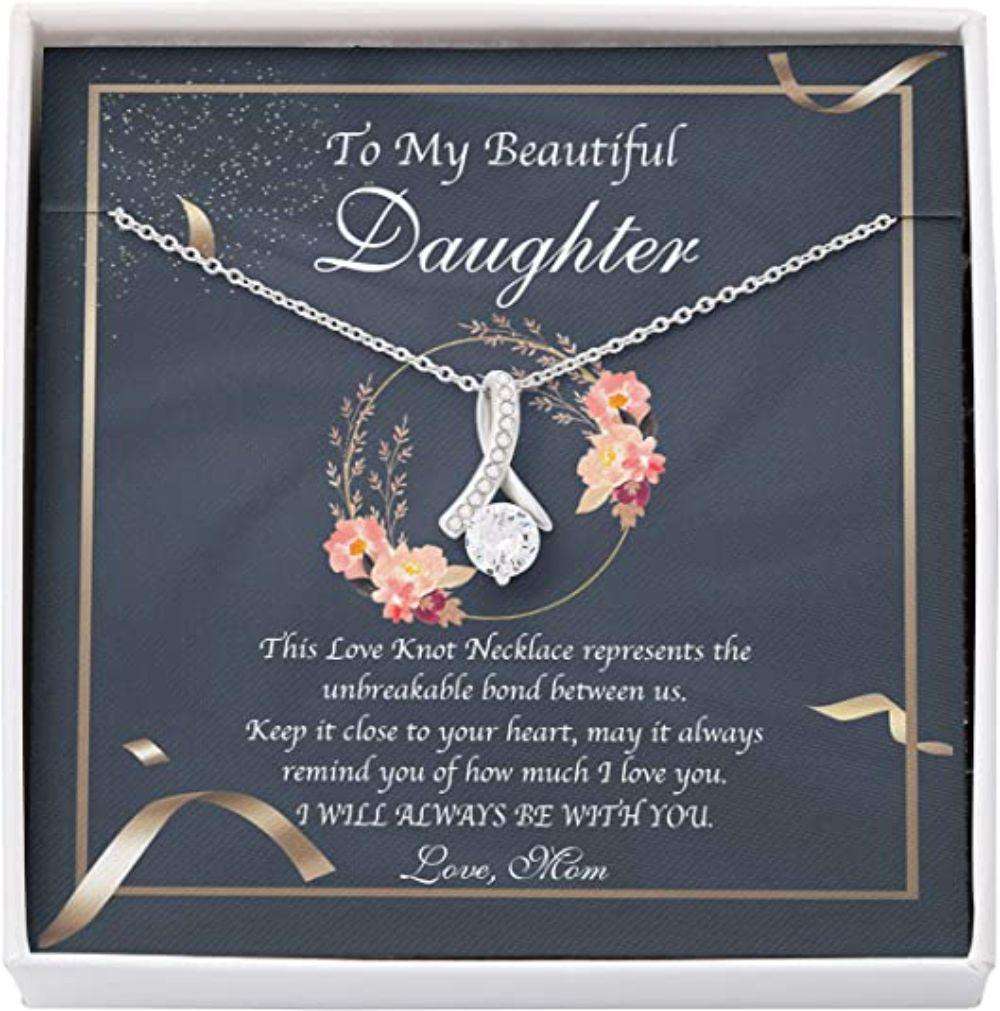 Daughter Necklace, Mom Necklace, Mother Daughter Necklace, To Beautiful Daughter, Unbreakable Bond Always Dughter's Day Rakva