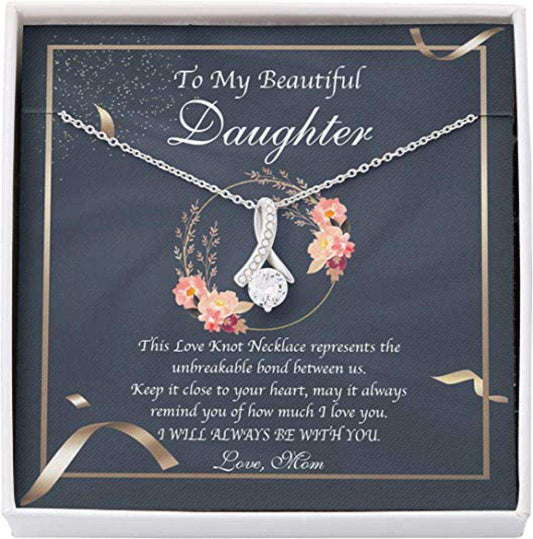 Daughter Necklace, Mom Necklace, Mother Daughter Necklace, To Beautiful Daughter, Unbreakable Bond Always Dughter's Day Rakva