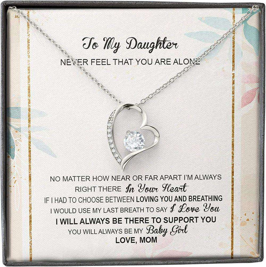 Daughter Necklace, Mom Necklace, Mother Daughter Necklace, To Daughter, Not Alone, Last Breath Love You Dughter's Day Rakva