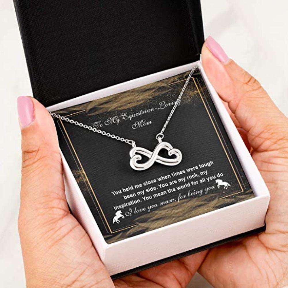 Daughter Necklace, Mom Necklace, Mother Daughter/Son Necklace, Presents For Mom Gifts, To Equestrian Loving Mum Gifts For Daughter Rakva