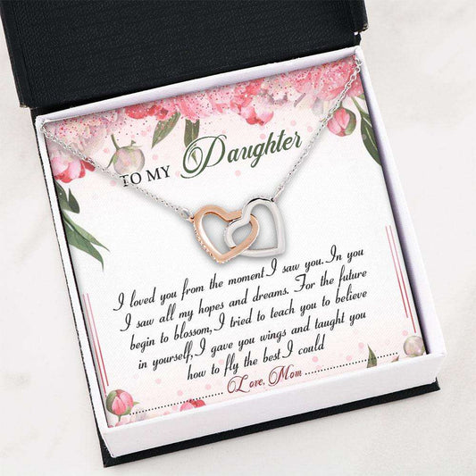 Daughter Necklace Mom To Daughter Gift “ Interlocking Hearts Dughter's Day Rakva