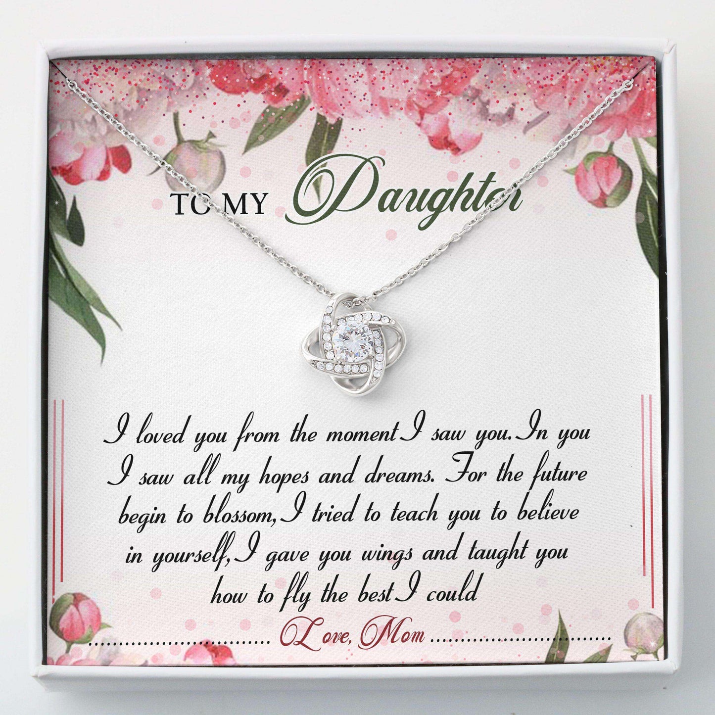 Daughter Necklace Mom To Daughter Gift “ Love Knots Dughter's Day Rakva