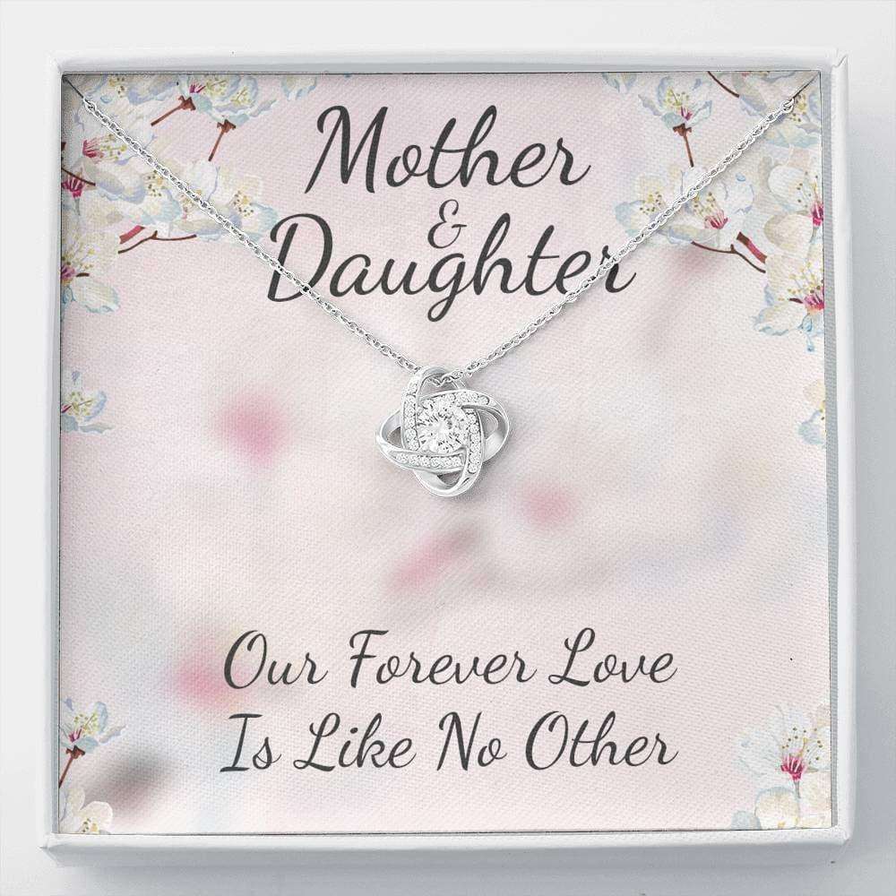 Daughter Necklace, Mother And Daughter Like No Other Love Knot Necklace Dughter's Day Rakva