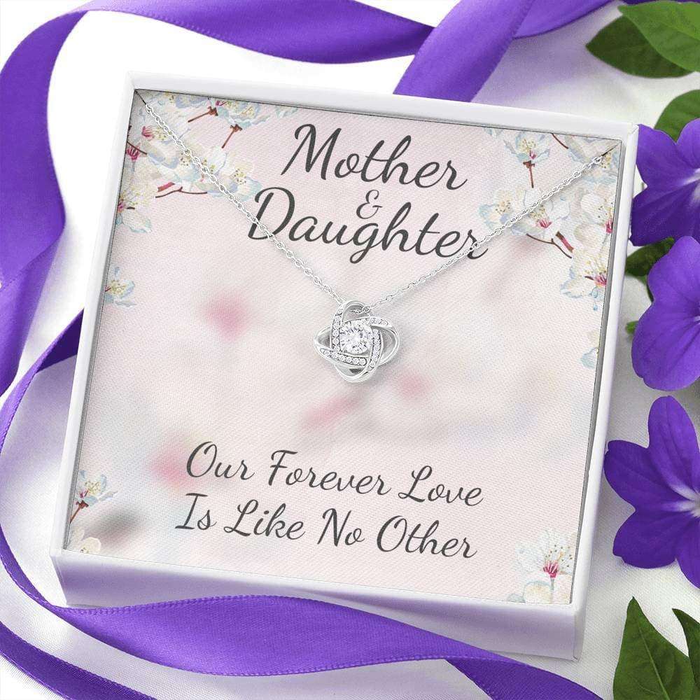 Daughter Necklace, Mother And Daughter Like No Other Love Knot Necklace Dughter's Day Rakva