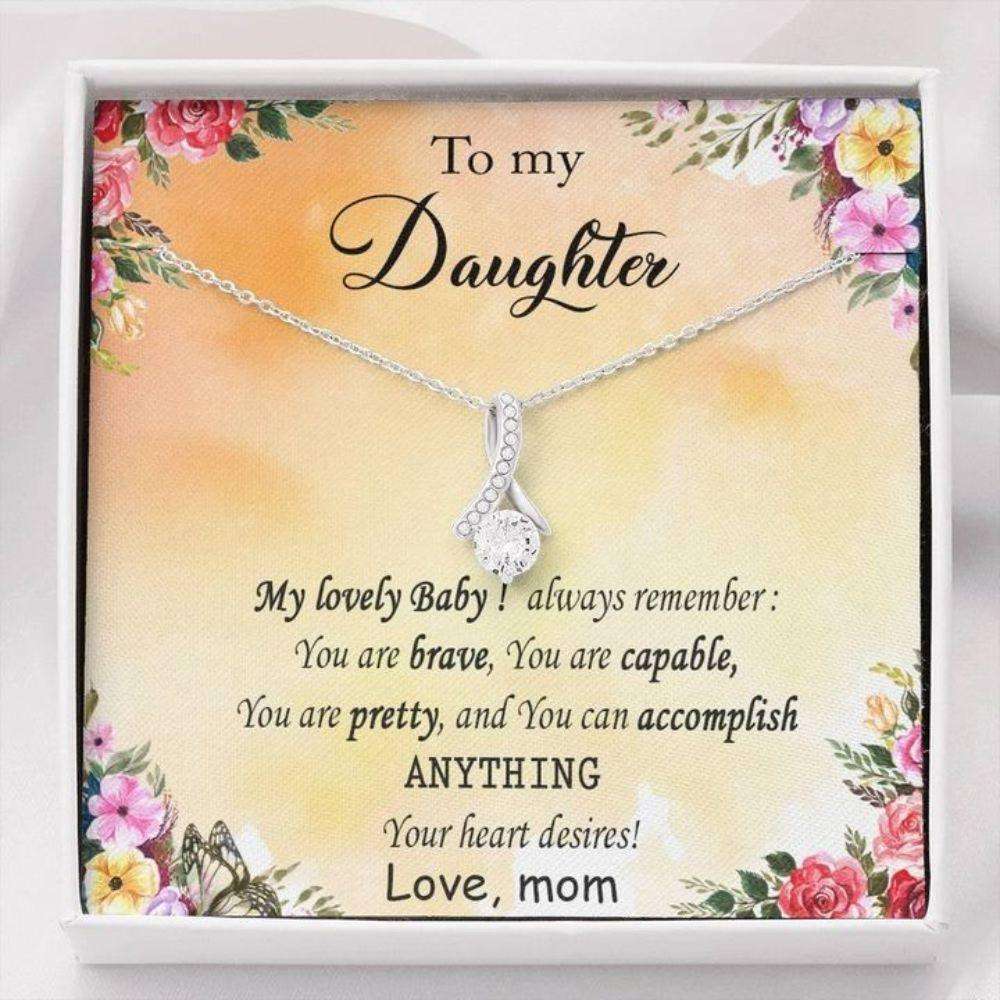 Daughter Necklace, Mother Daughter Gift Necklace, Daughter Necklace From Mom, Alluring Beauty Necklace Gift For Her Dughter's Day Rakva