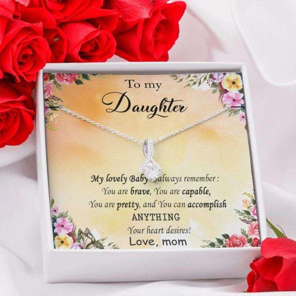 Daughter Necklace, Mother Daughter Gift Necklace, Daughter Necklace From Mom, Alluring Beauty Necklace Gift For Her Dughter's Day Rakva